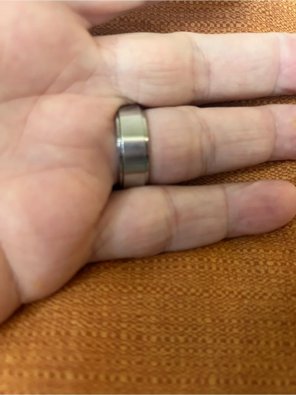 Source Unknown Silver and Black Two-Tone Men's Ring